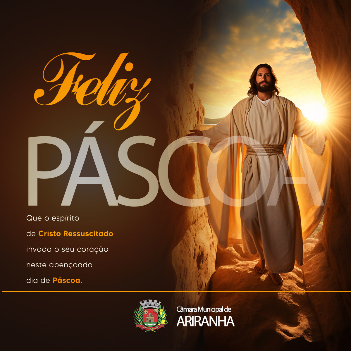 A Câmara de Vereadores deseja uma feliz e abençoada Páscoa a todos!