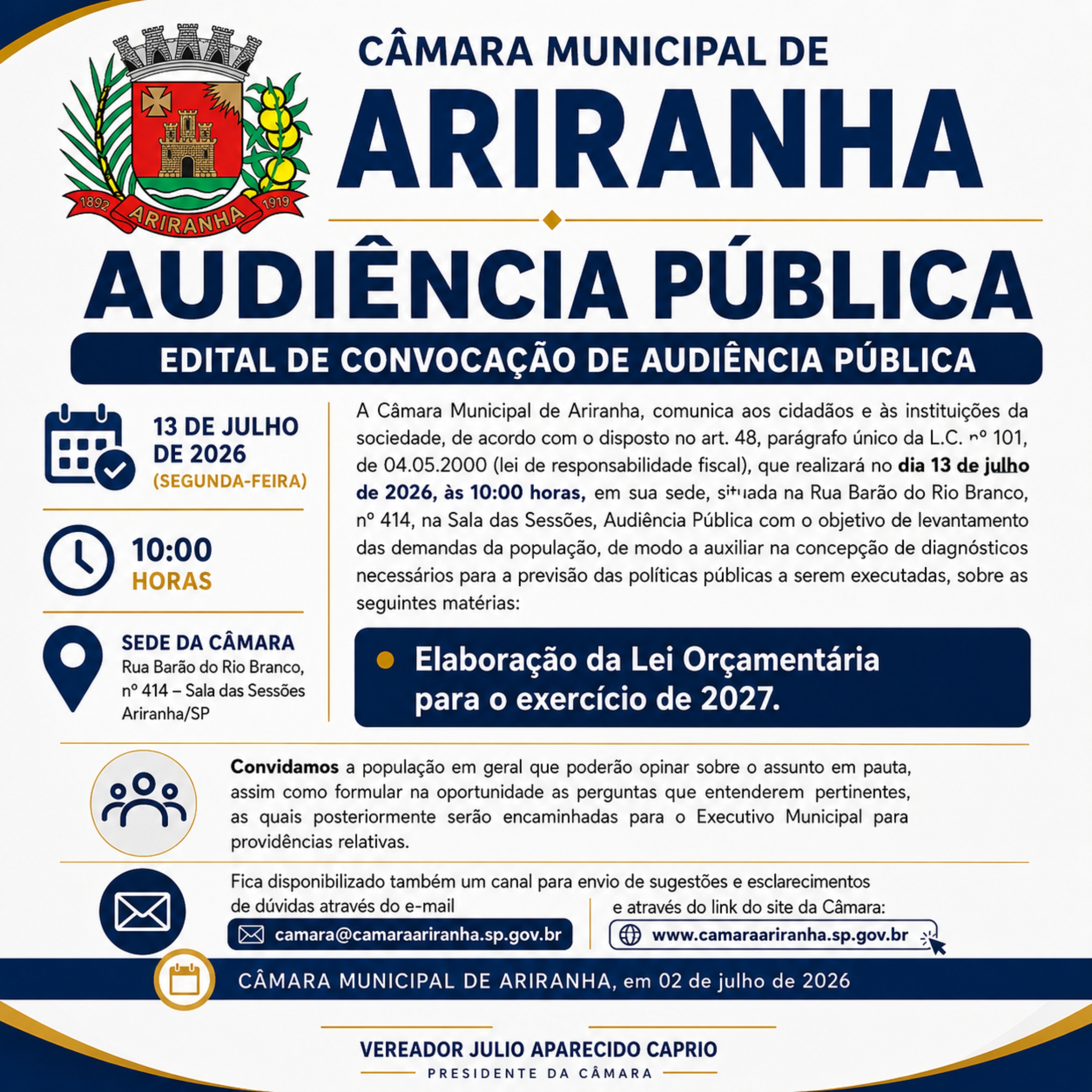 AUDIÊNCIA PÚBLICA
