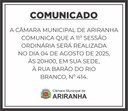 Câmara Municipal de Ariranha realiza 11ª Sessão Ordinária no dia 4 de agosto