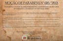 MOÇÃO DE PARABÉNS Nº 016/2021 MOÇÃO DE PARABÉNS Nº 016/2021
