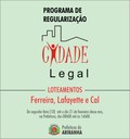 Prefeitura regulariza imóveis pelo programa Cidade Legal Prefeitura regulariza imóveis pelo programa Cidade Legal