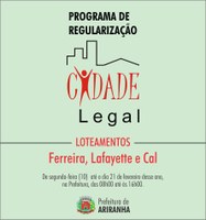 Prefeitura regulariza imóveis pelo programa Cidade Legal